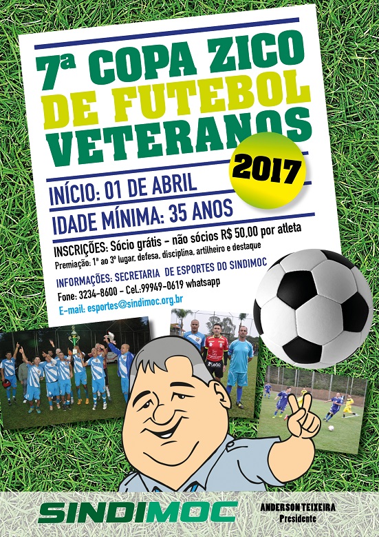 Este sábado começa a 7ª Copa Zico de Futebol - Veteranos 2017!