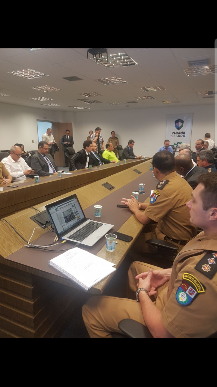 Sindimoc participa de reunião na Secreraria de Segurança Pública do Paraná 