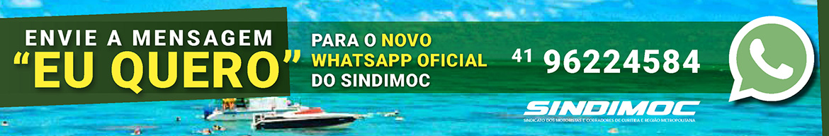 Envie uma mensagem "Eu quero" par o novo WhatsApp oficial do SINDIMOC: 41 96224584