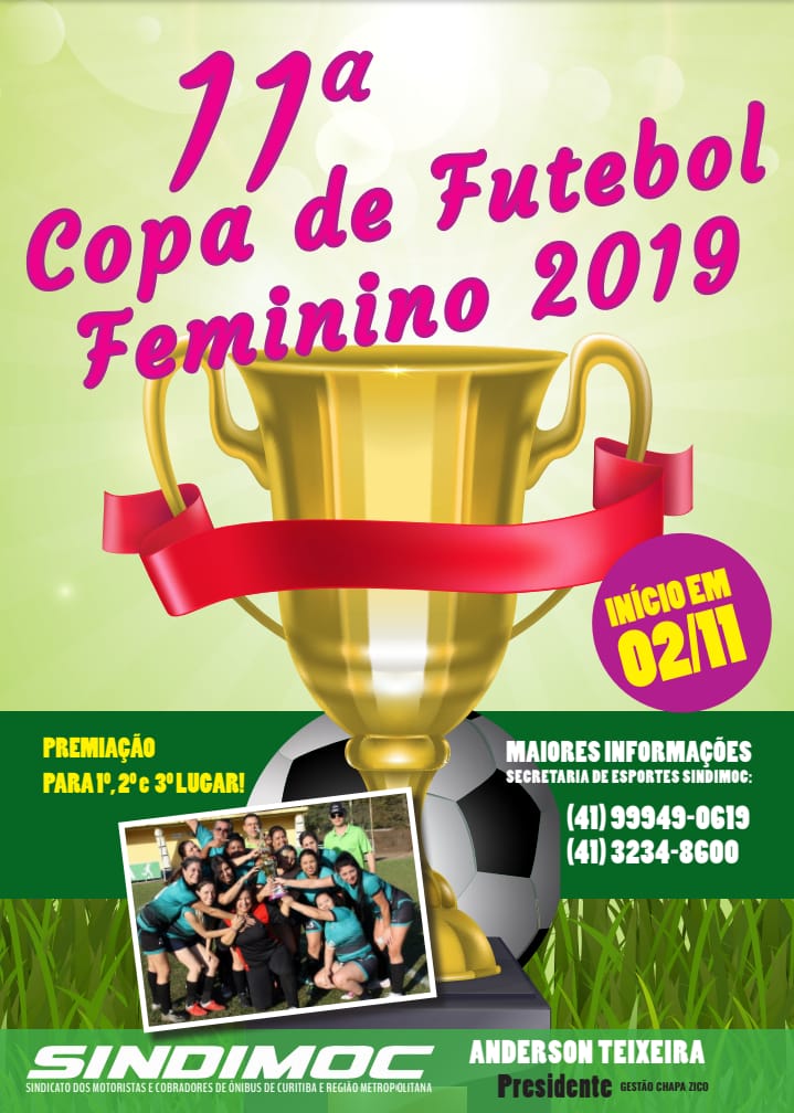 Vem aí a 11ª Copa de Futebol Feminina do Sindimoc!