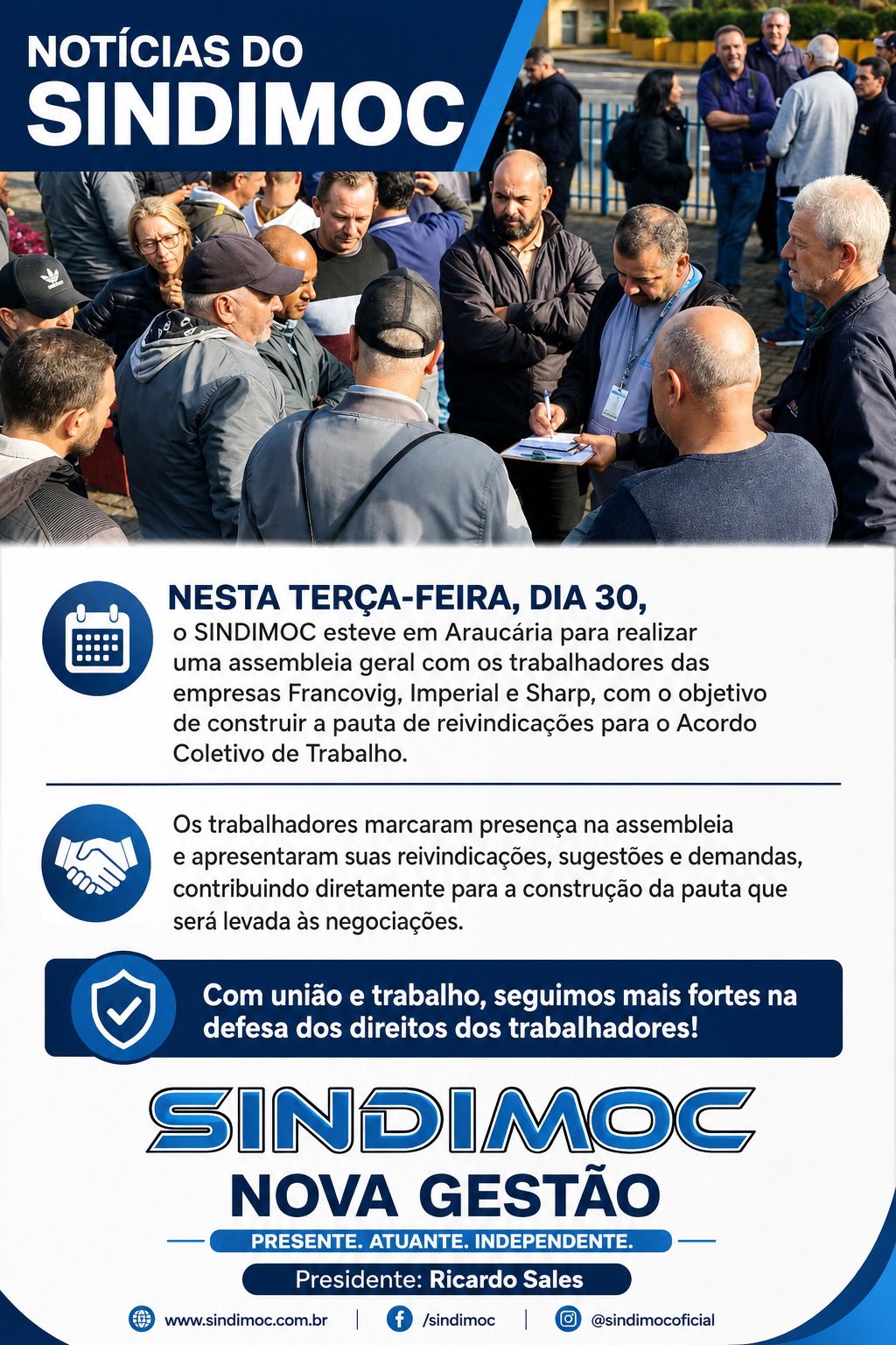 Assembleia Geral em Araucária!