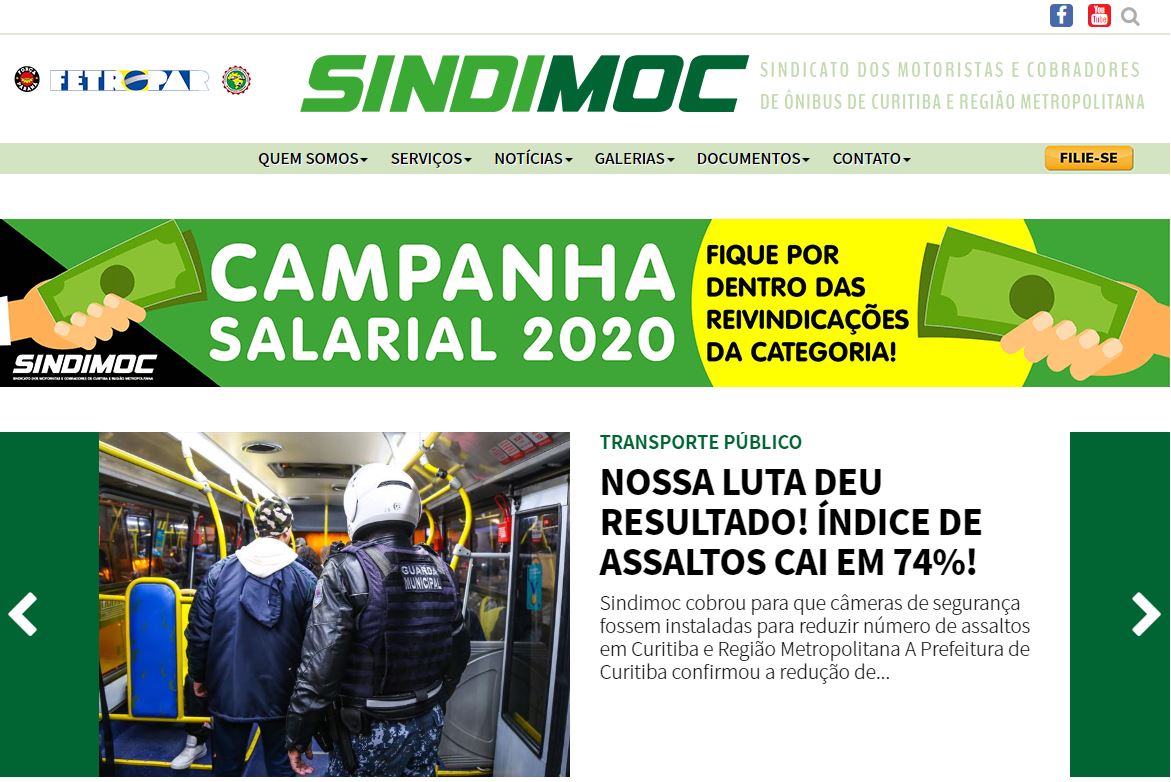 Sindimoc lança novo site institucional