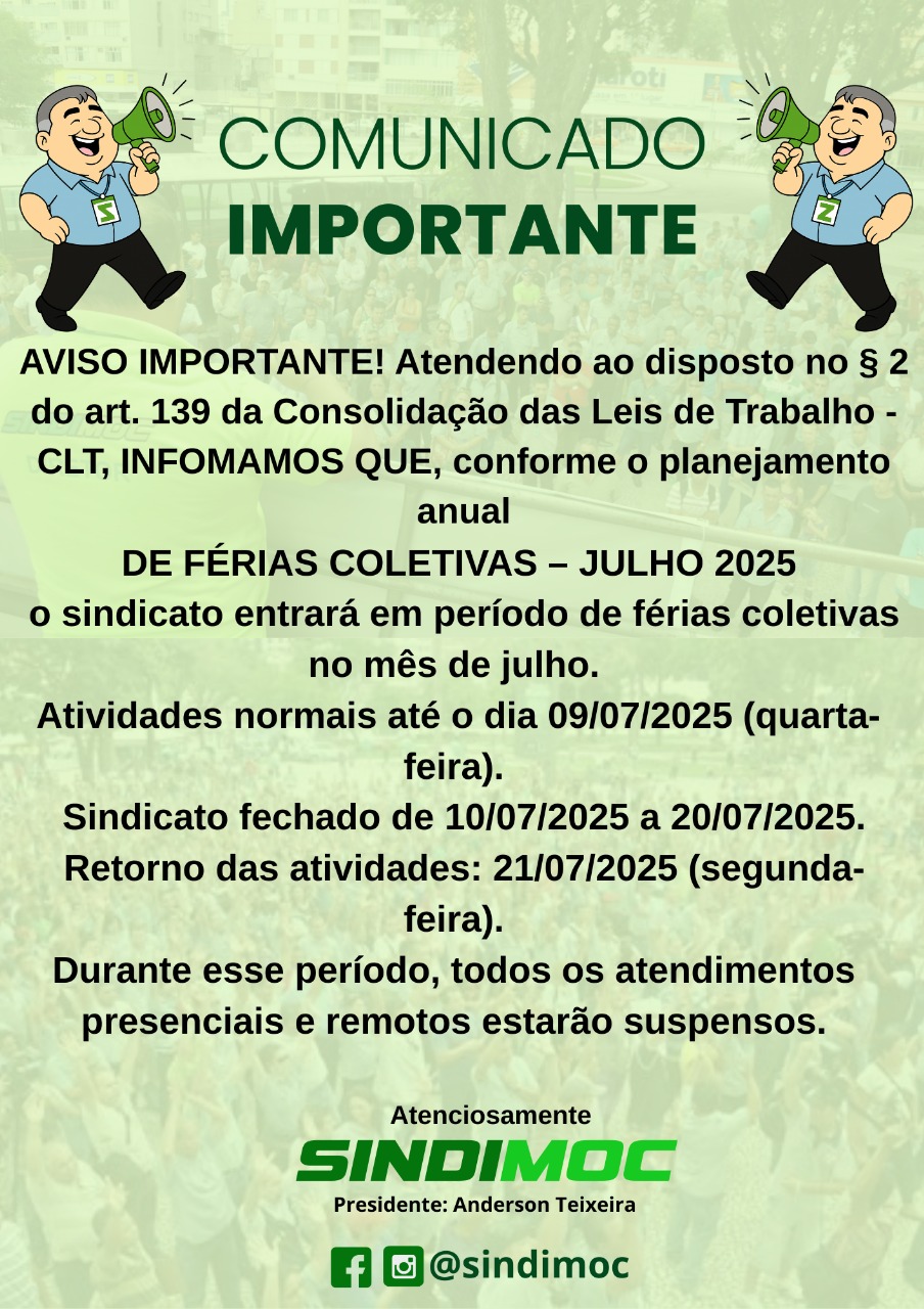 AVISO IMPORTANTE!