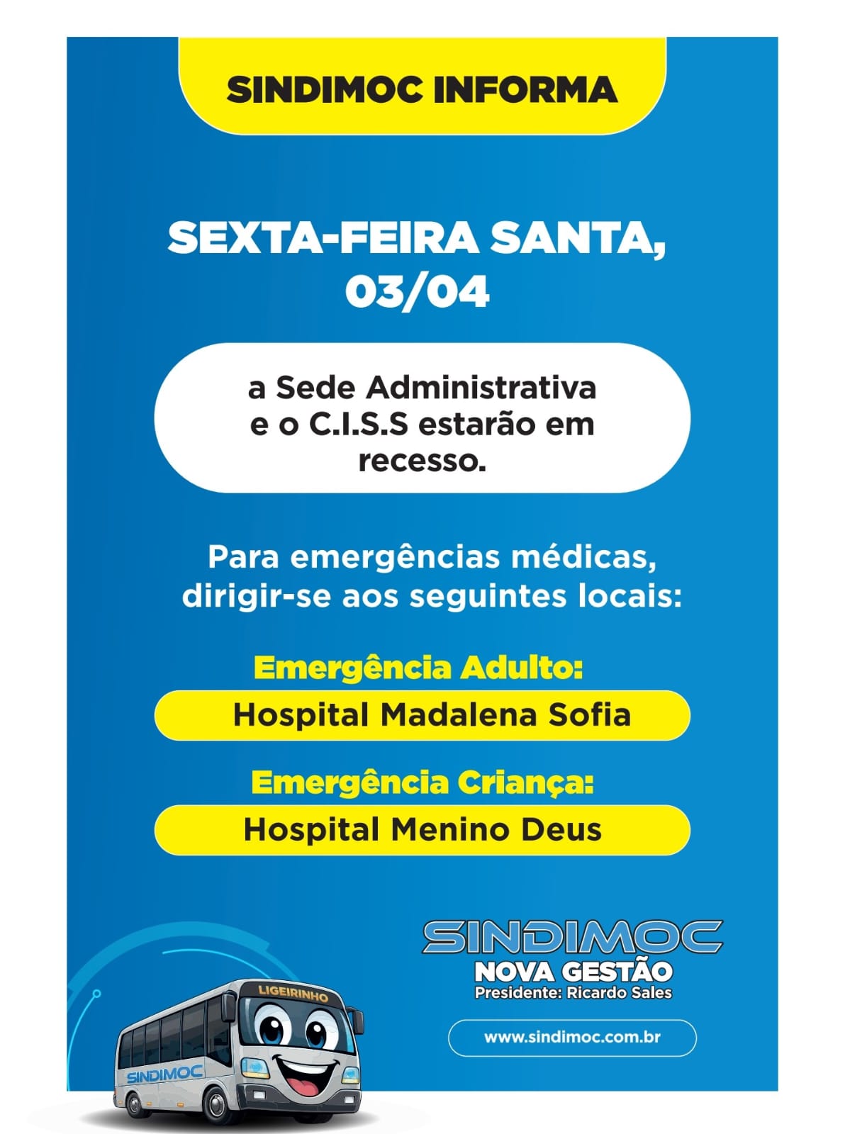 ⚠️ Atenção, pessoal!