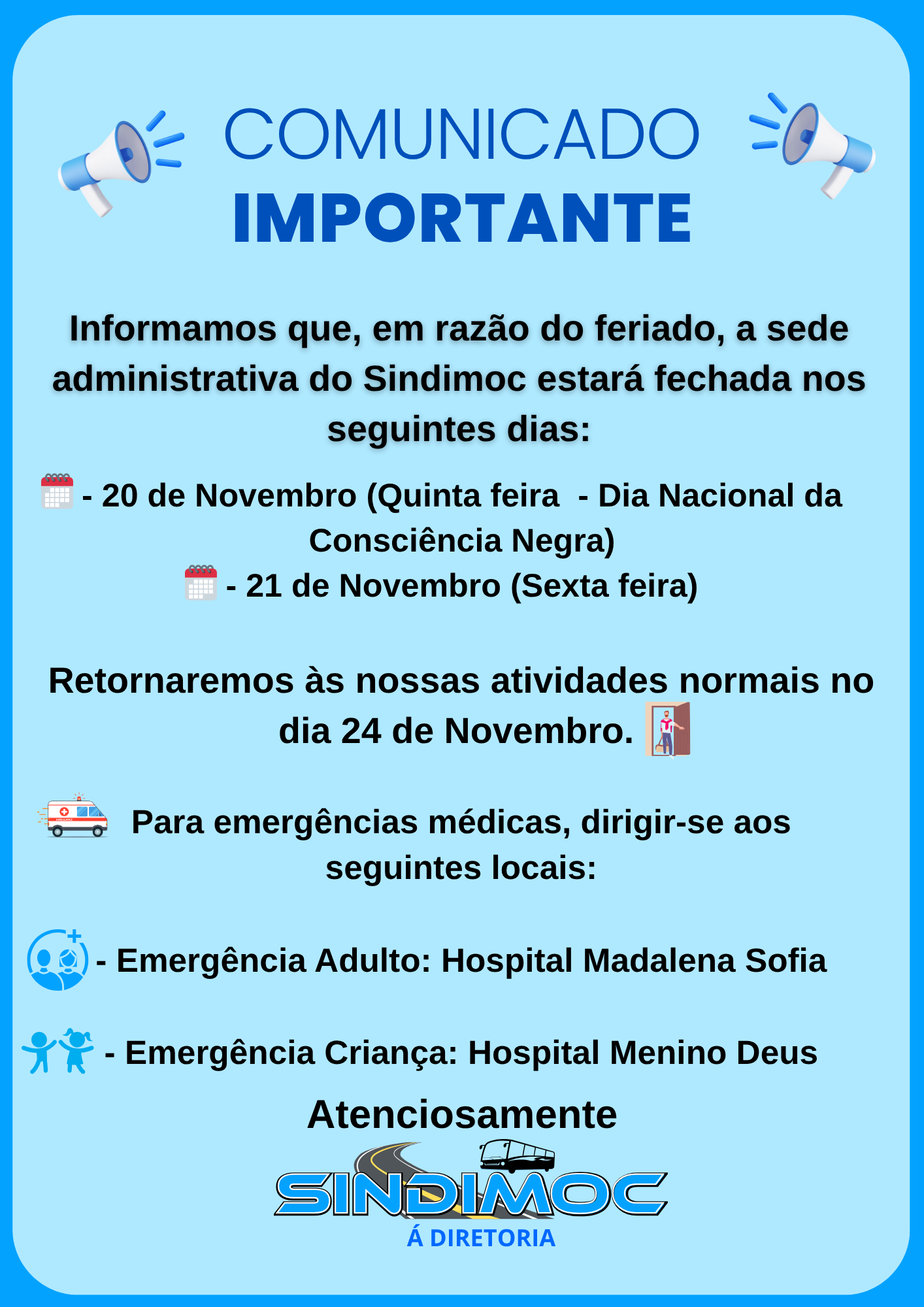  Comunicado Importante